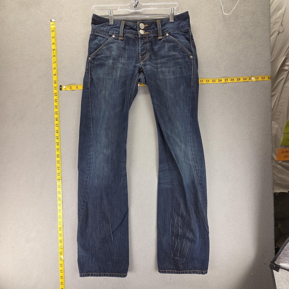 Vintage Levis Engineered Jeans Womens 29x34 Blue Twisted Zip Fly Dark Wash